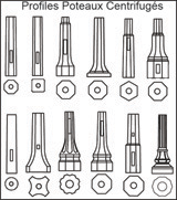 Poteaux Centrifug�s en B�ton - Profils et Moules
